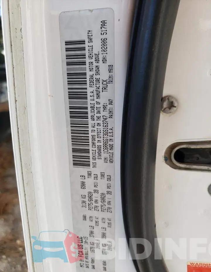 1C6RR6GT3GS163747 Photo# 12