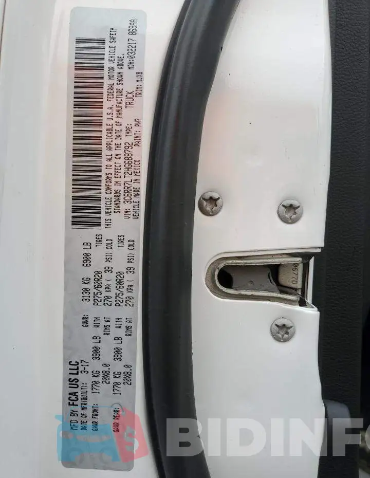 3C6RR7LT2HG689792 Photo# 12