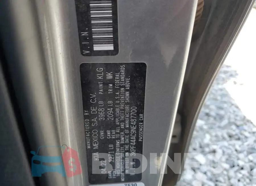 3KPF44AC9NE487700 Photo# 13