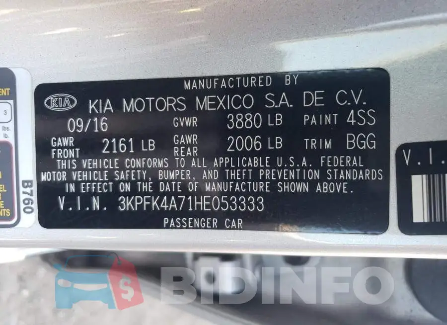 3KPFK4A71HE053333 Photo# 12
