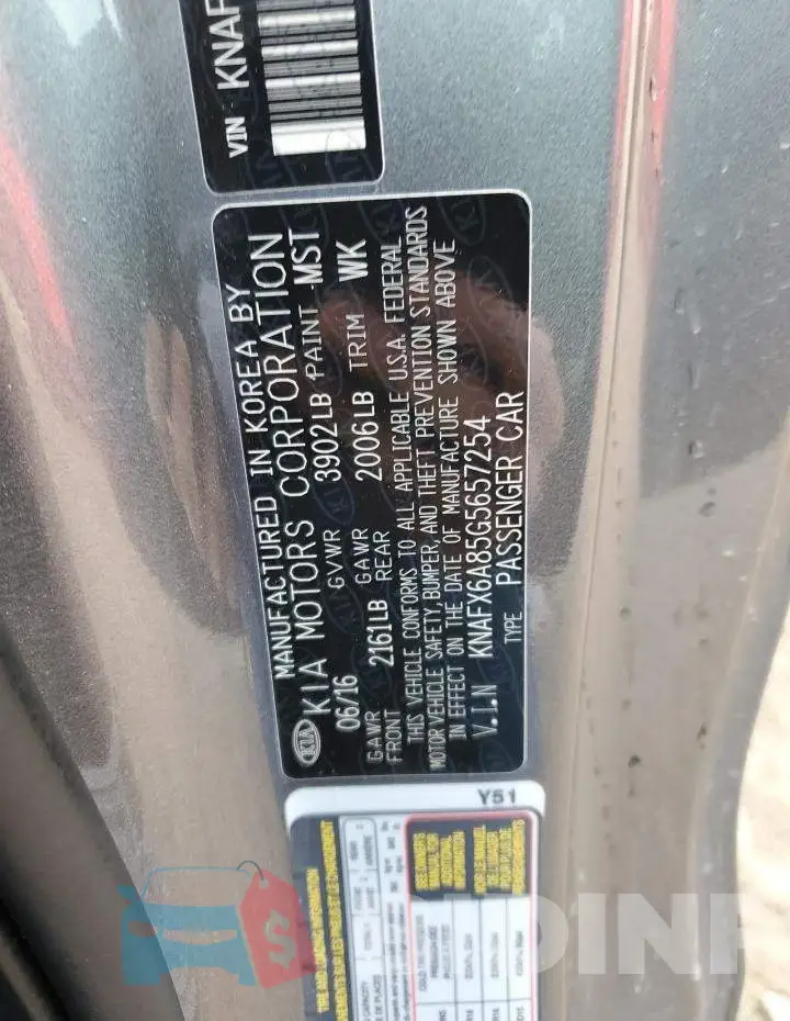 KNAFX6A85G5657254 Photo# 12