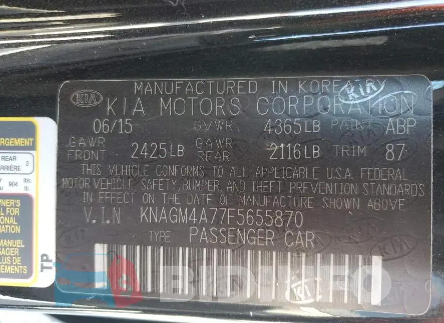 KNAGM4A77F5655870 Photo# 13