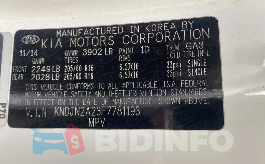 KNDJN2A23F7781193 Photo# 10