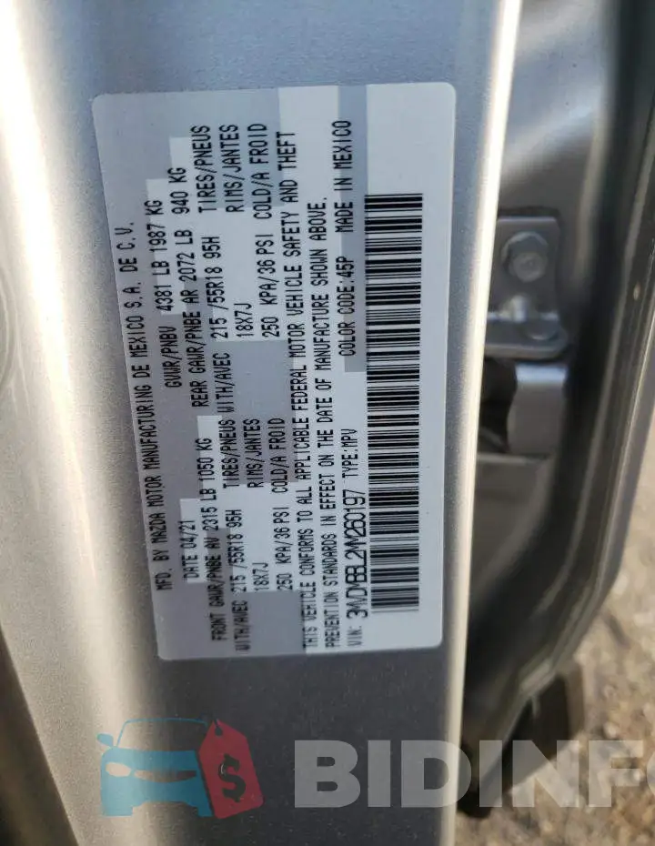 3MVDMBBL2MM260197 Photo# 12