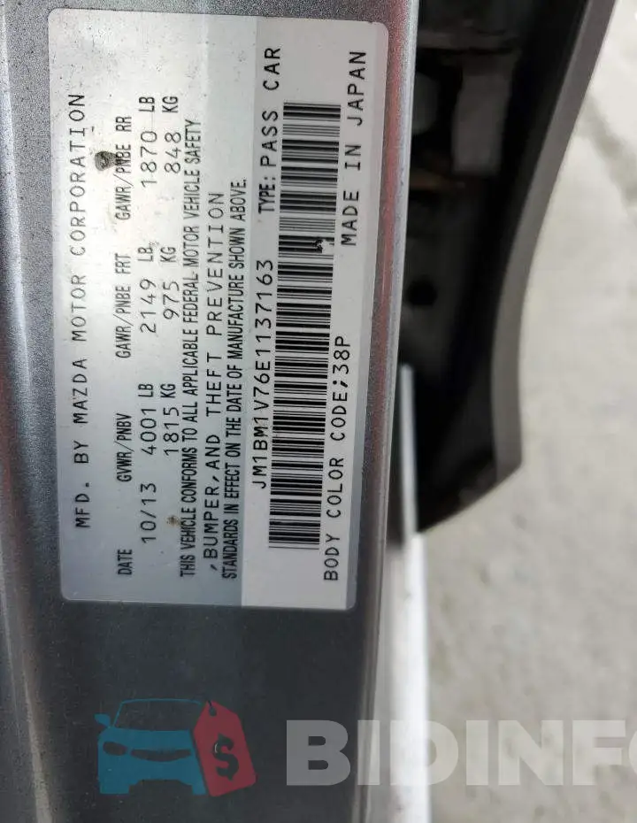 JM1BM1V76E1137163 Photo# 12