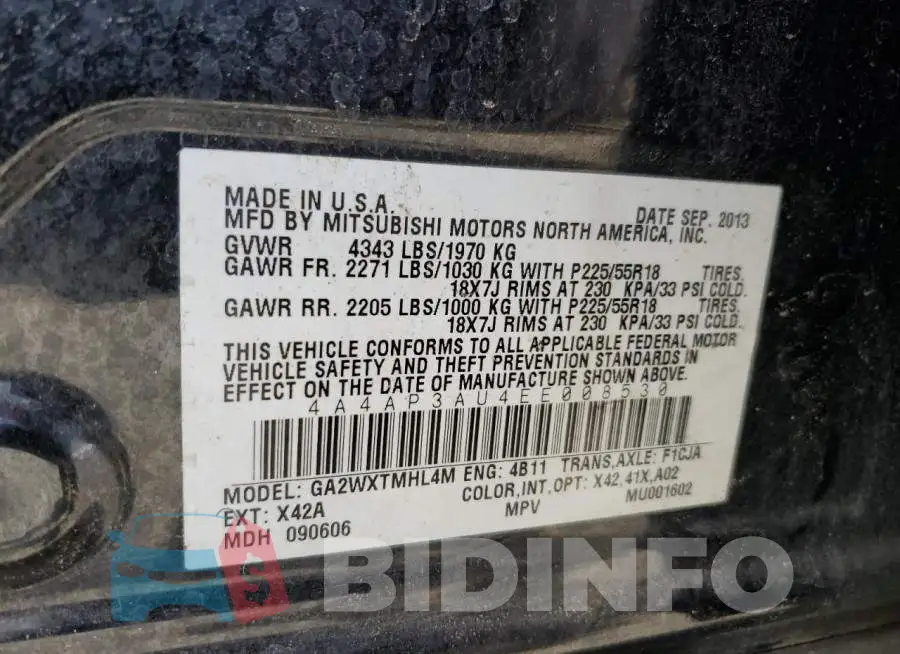 4A4AP3AU4EE008530 Photo# 13