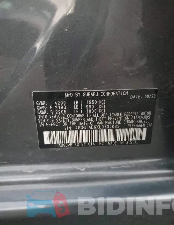 4S3GTAD6XL3732083 Photo# 13