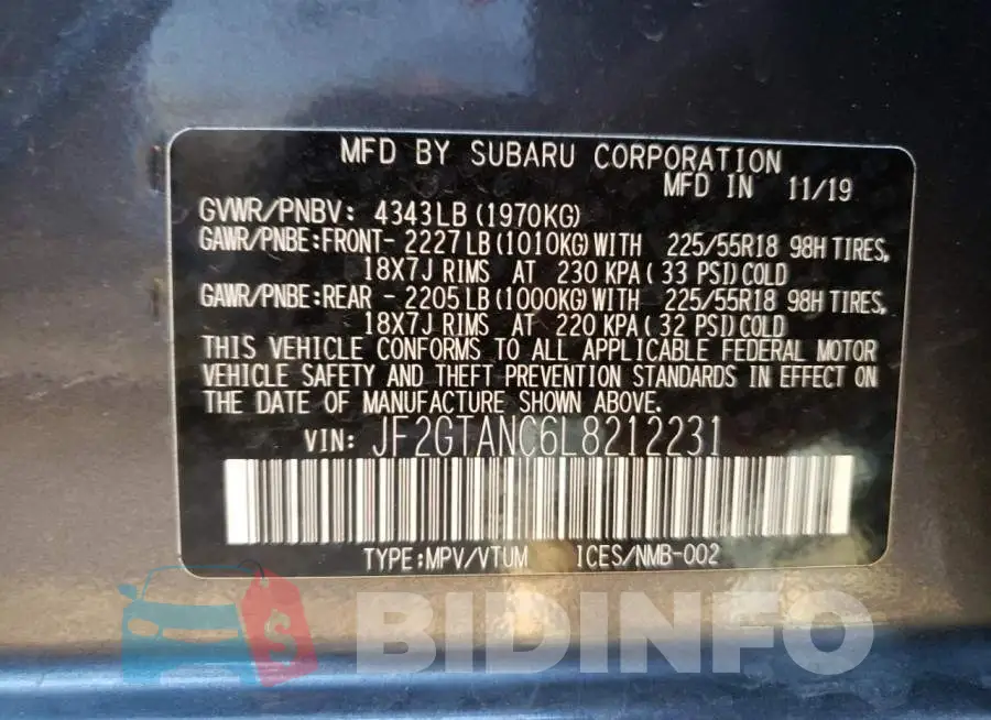 JF2GTANC6L8212231 Photo# 13