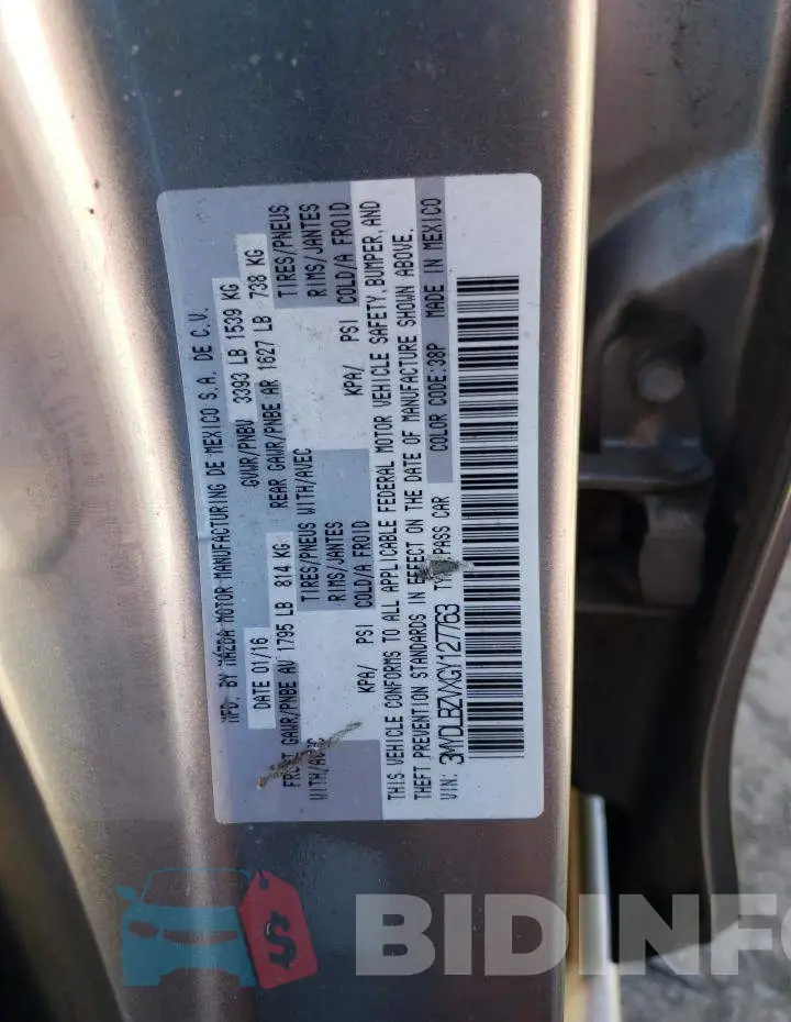 3MYDLBZVXGY127763 Photo# 12