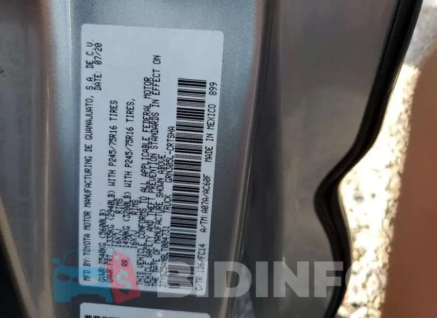 3TYSZ5AN8LT004731 Photo# 12