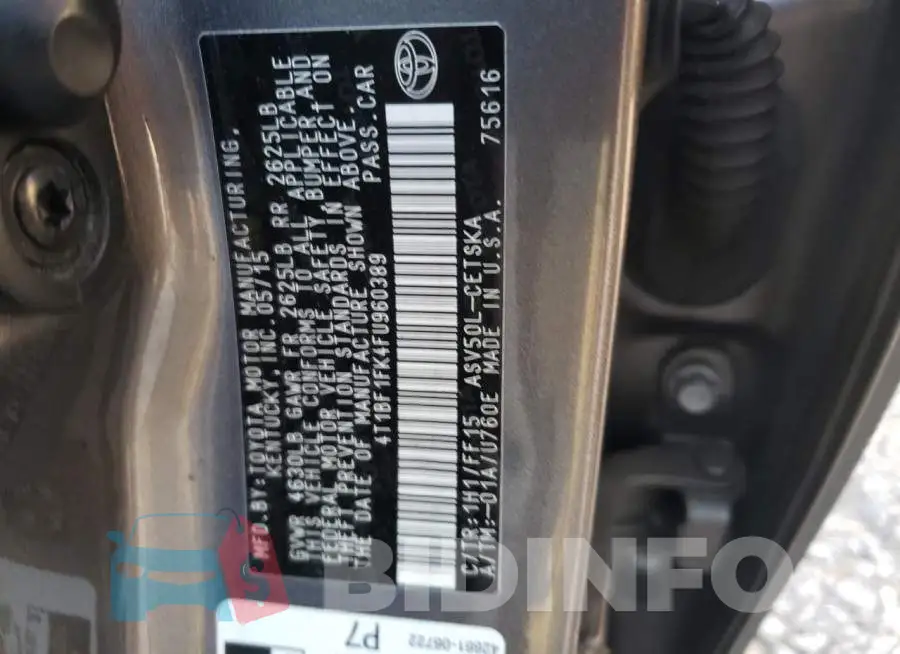 4T1BF1FK4FU960389 Photo# 13