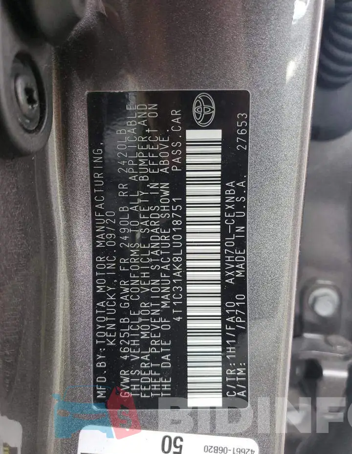 4T1C31AK8LU018751 Photo# 13