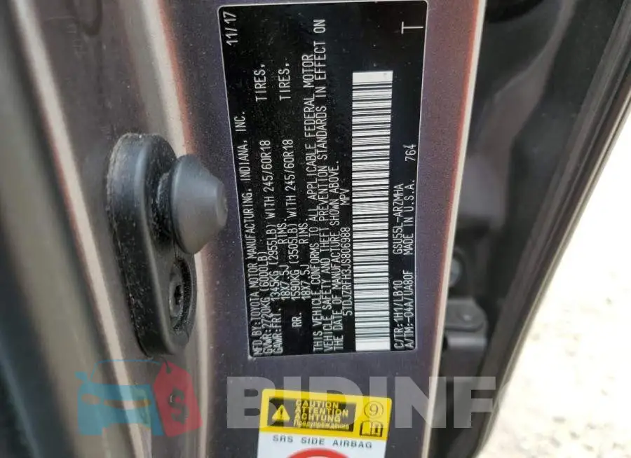 5TDJZRFH3JS806988 Photo# 13