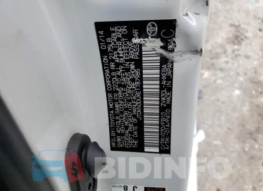 JTDKN3DUXE1787985 Photo# 12