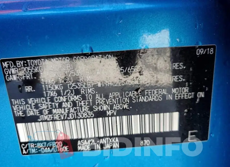 JTMZFREV7JD130835 Photo# 13