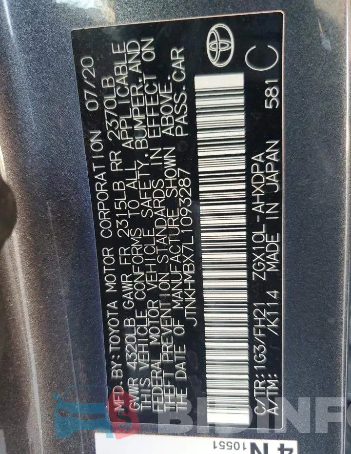JTNKHMBX7L1093287 Photo# 12
