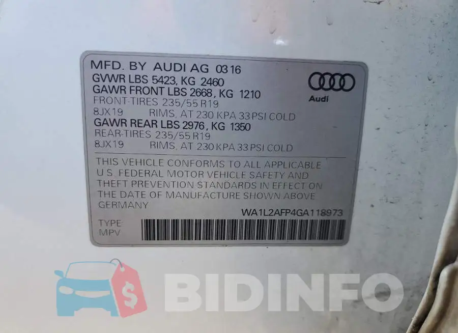 WA1L2AFP4GA118973 Photo# 13