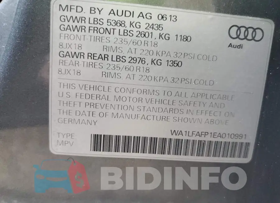 WA1LFAFP1EA010991 Photo# 13