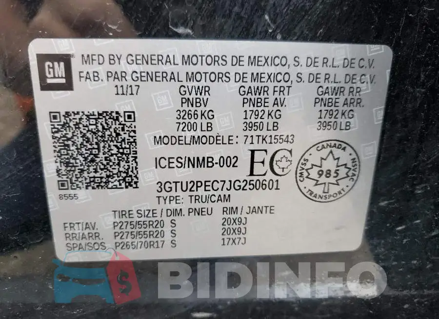 3GTU2PEC7JG250601 Photo# 13