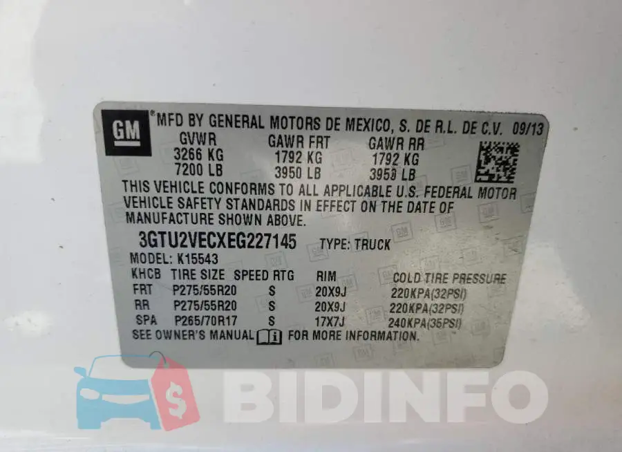 3GTU2VECXEG227145 Photo# 12