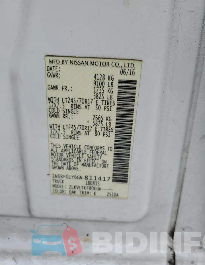 1N6BF0LY6GN811417 Photo# 13