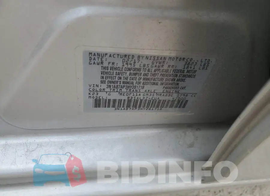 3N1AB7AP3HY281718 Photo# 12