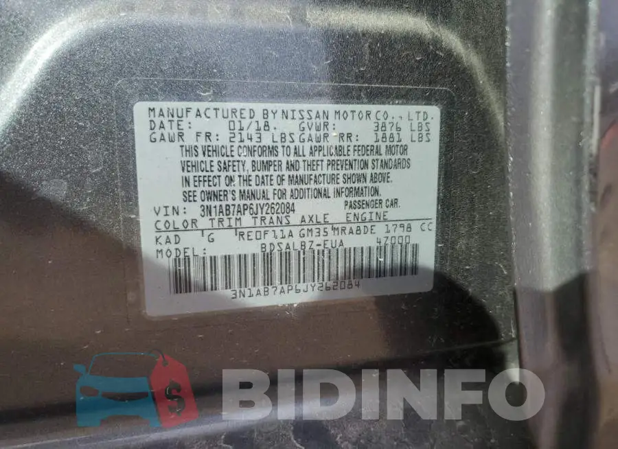 3N1AB7AP6JY262084 Photo# 12