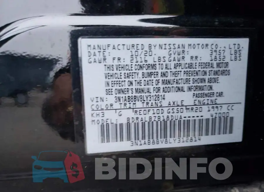 3N1AB8BV8LY312814 Photo# 12