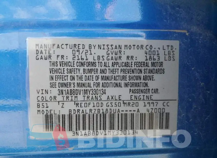 3N1AB8DV1MY330134 Photo# 12