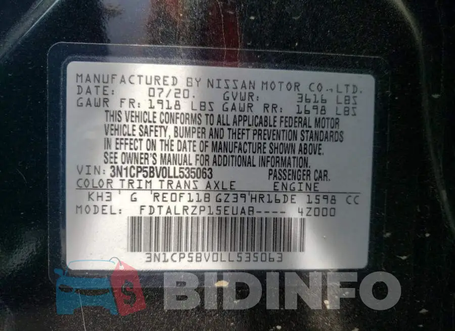 3N1CP5BV0LL535063 Photo# 13