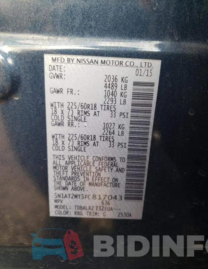 5N1AT2MT5FC817043 Photo# 14