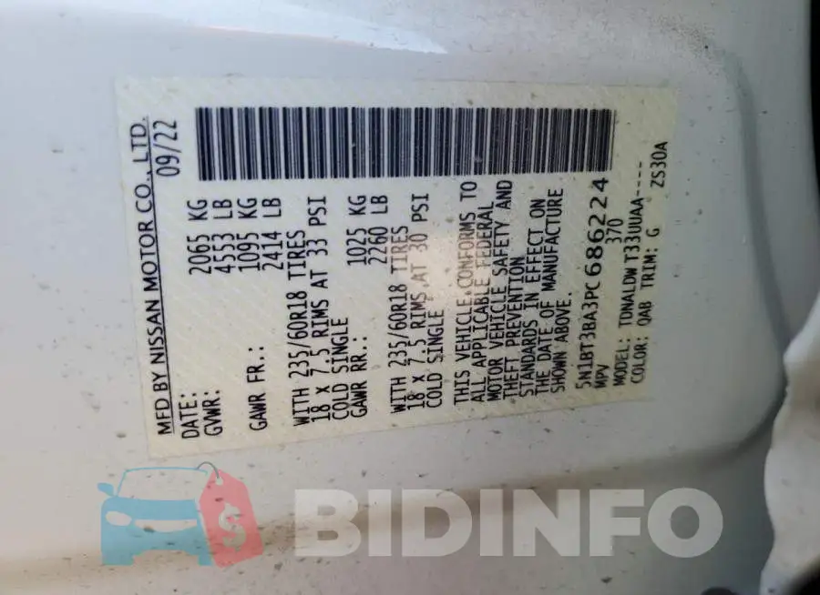 5N1BT3BA3PC686224 Photo# 13
