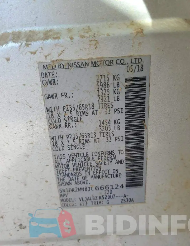 5N1DR2MN8JC666124 Photo# 12