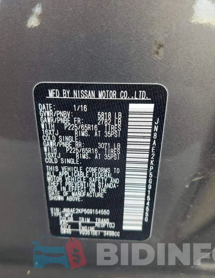 JN8AE2KP5G9154550 Photo# 13