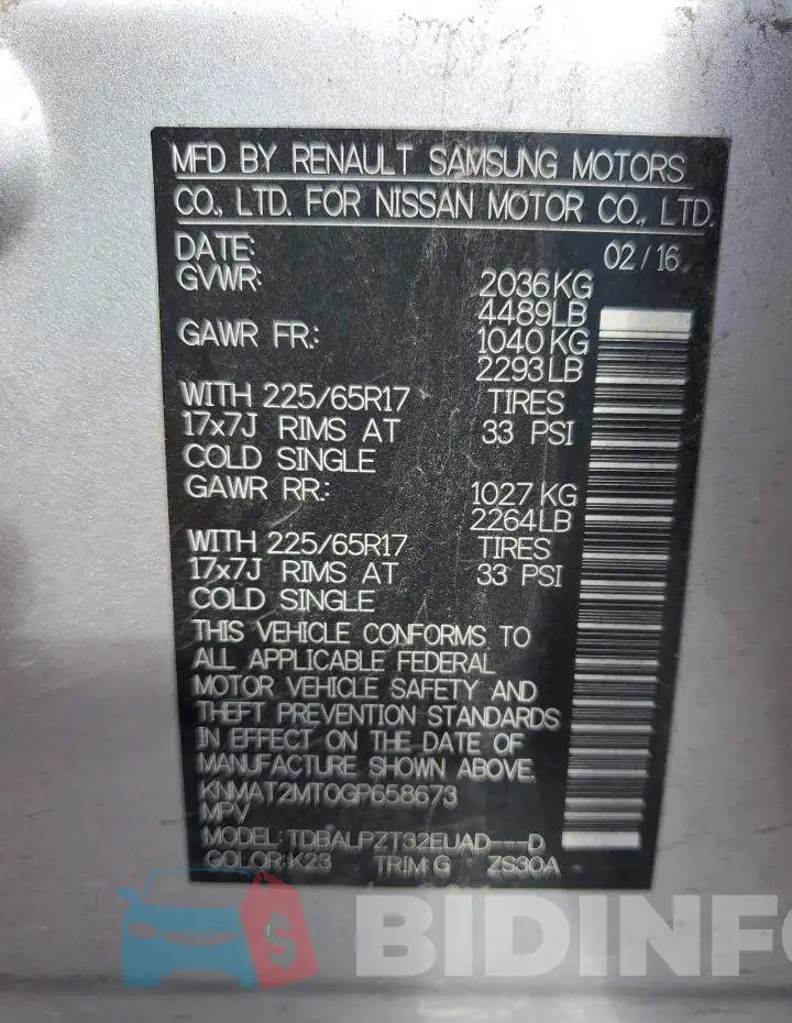 KNMAT2MT0GP658673 Photo# 12