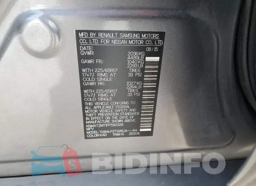 KNMAT2MT1FP592326 Photo# 13