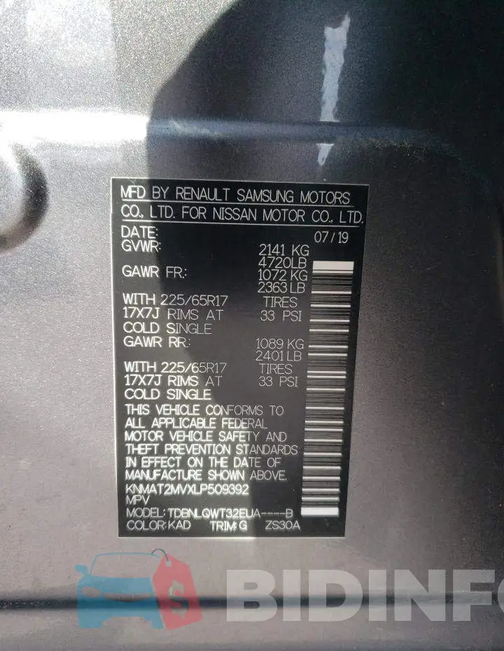 KNMAT2MVXLP509392 Photo# 12
