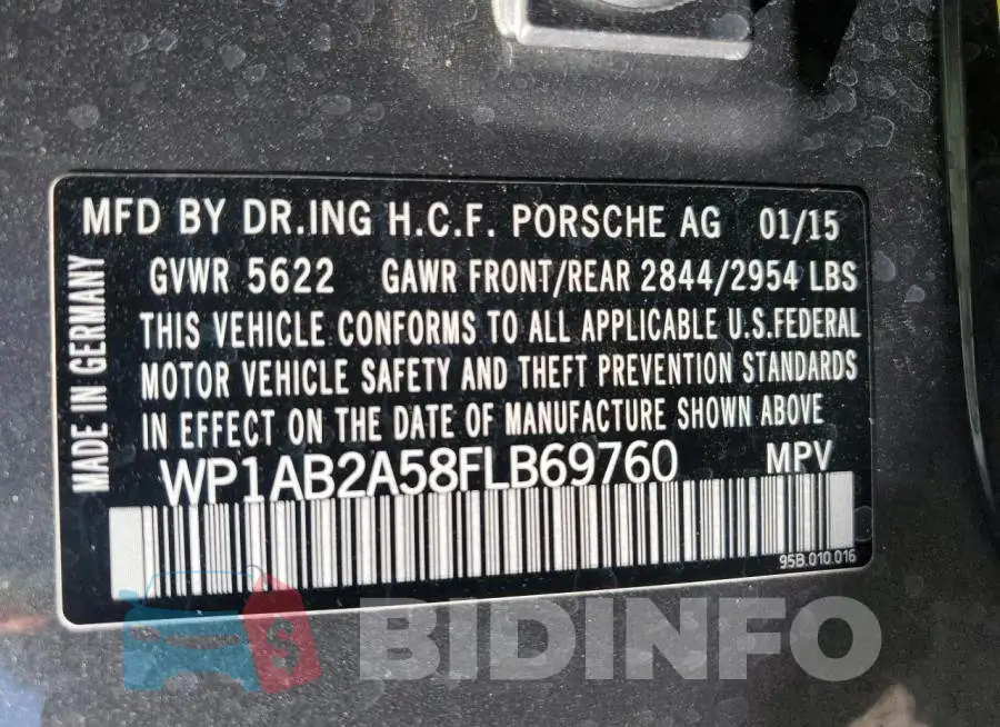 WP1AB2A58FLB69760 Photo# 14