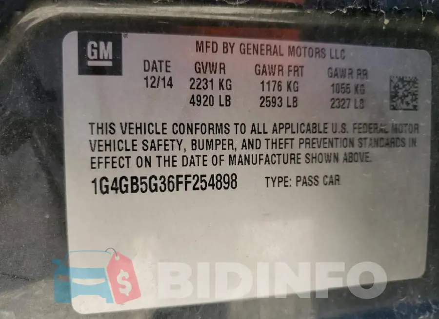 1G4GB5G36FF254898 Photo# 12