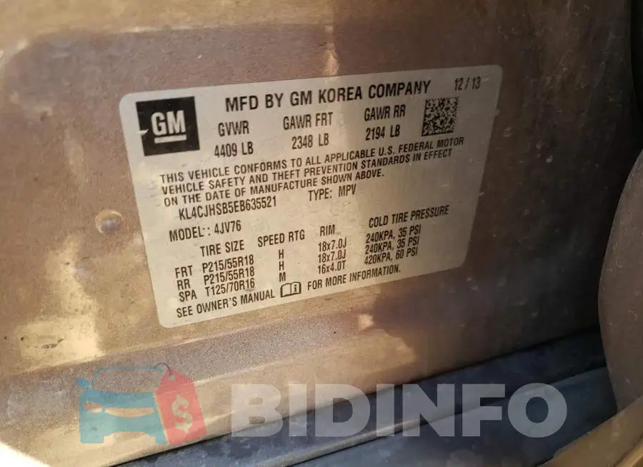 KL4CJHSB5EB635521 Photo# 13