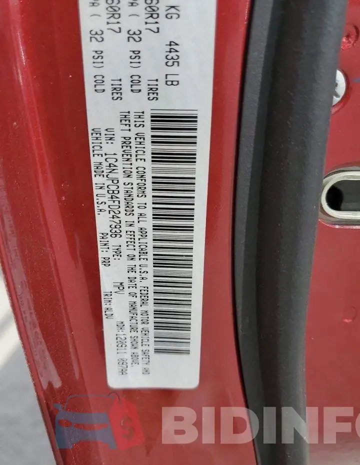 1C4NJPCB4FD247936 Photo# 13