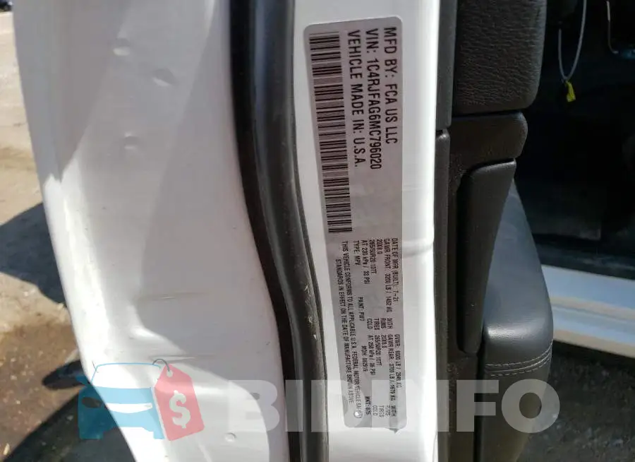 1C4RJFAG6MC796020 Photo# 13