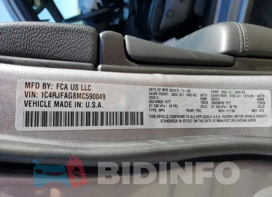 1C4RJFAG8MC590049 Photo# 13