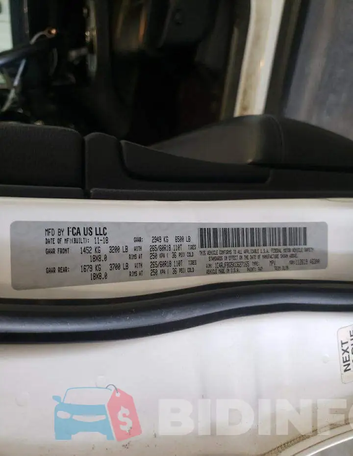 1C4RJFBG5KC627165 Photo# 13