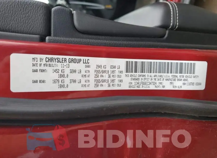 1C4RJFBG6EC347324 Photo# 13