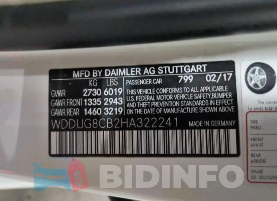 WDDUG8CB2HA322241 Photo# 10
