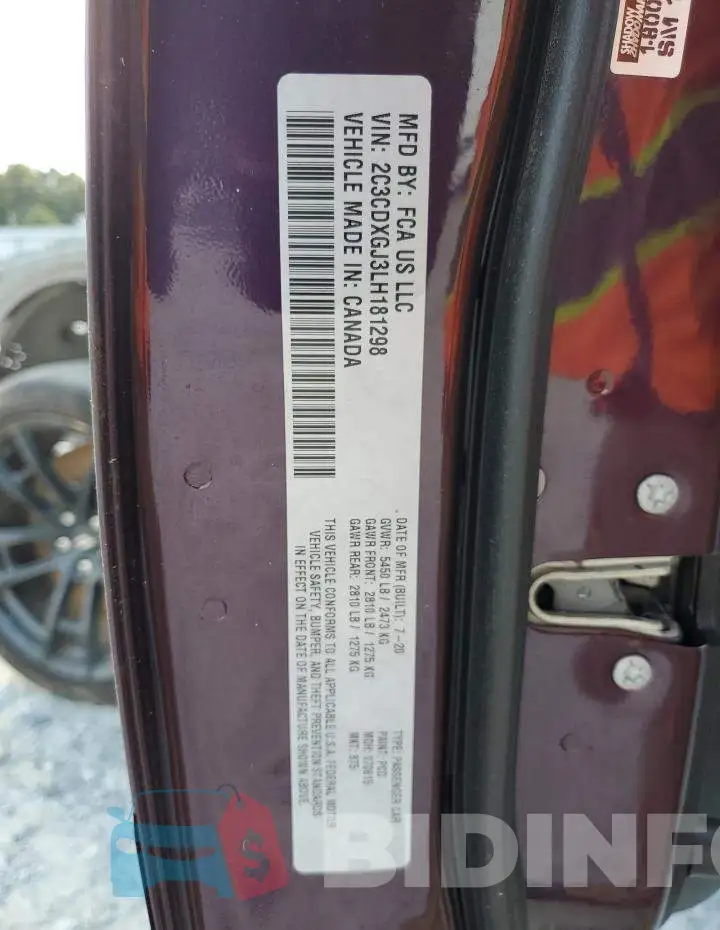 2C3CDXGJ3LH181298 Photo# 12