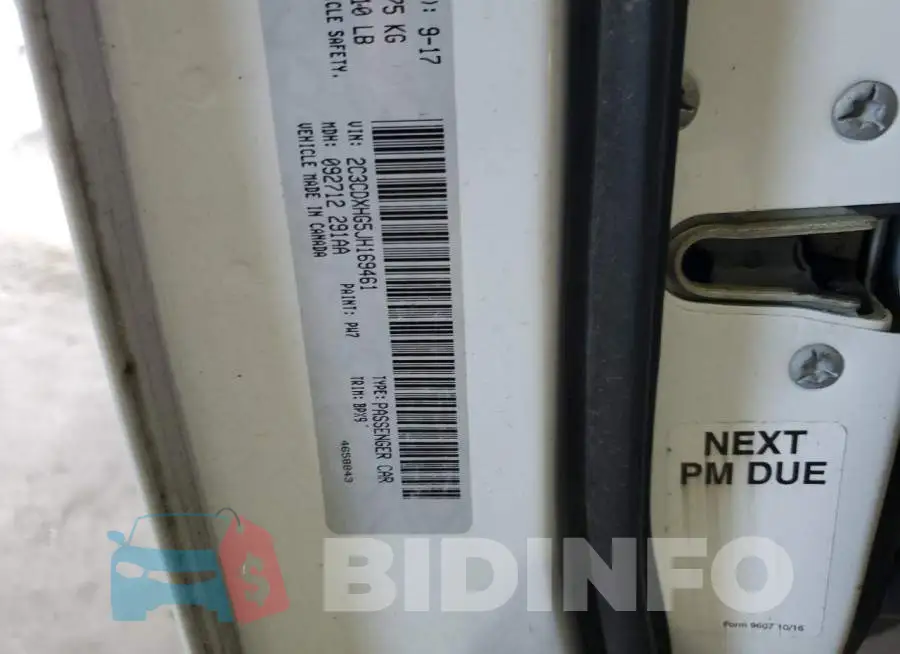 2C3CDXHG5JH169461 Photo# 12