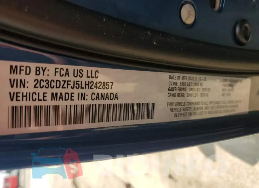 2C3CDZFJ5LH242857 Photo# 13