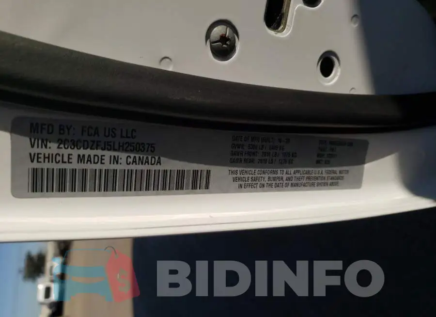 2C3CDZFJ5LH250375 Photo# 12